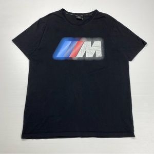 BMW M Series Spellout Logo Black Graphic T-Shirt Size 2XL